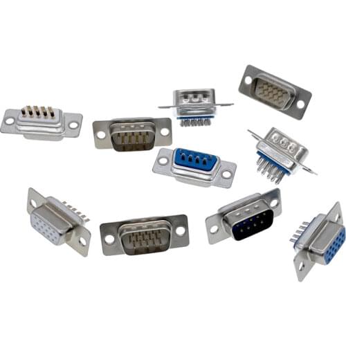 10PCS DB9 connector core VGA Pl9pin port socket female Male D type adapter D SUB