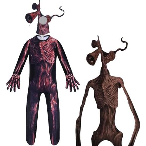 2020 Kids Siren Head Cosplay Costume with Mask Boys Girls Anime Funny Party Bodysuit Halloween Carnival Fancy Dress Jumpsuits