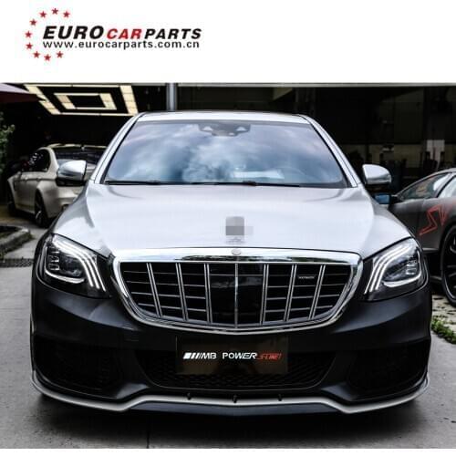 2020 S class w222 M to B900 body kit for S class w222 to B900 style with front bumper grille and diffuser muffler tips
