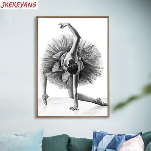 5D DIY square/round Diamond painting Ballet girl Cross Stitch Diamond Embroidery Pattern Rhinestone J1990