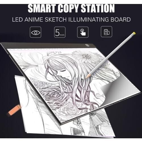 A3 A4 A5 Hand Drawing Board Art Copy Boards Graphic Tablet With Scale 3 Level Dimming LED Light Box Painting Writing Table Toys