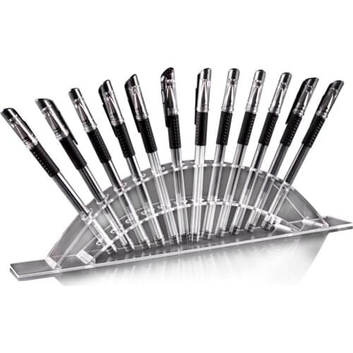 Acrylic Pen Holder Cosmetic Brush Eyeshadow Pencil Lipstick Display Stand Rack Crystal Pen Organizer Stationery