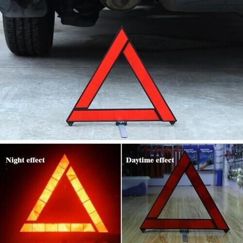 30cm Car Foldable Reflective Tripod Emergency Breakdown Warning Triangle Night Road Safety Warning Tripod Reflective Accessories