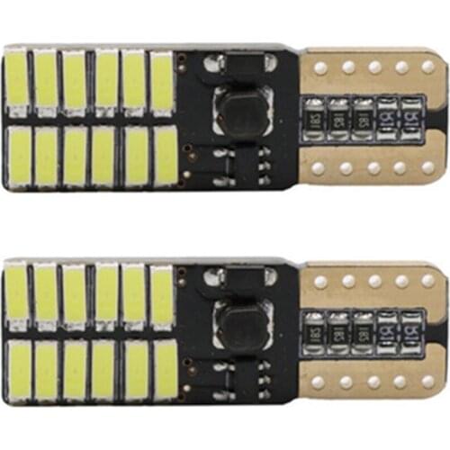 YSY 20X Canbus T10 W5W 194 168 2825 4014 24SMD White LED Bulbs for Car License Plate Lights side door courtesy Interior lights