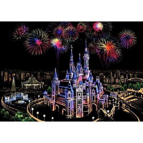 Decorative painting scratch Scraping painting drawing paper world Sightseeing pictures decoration birthday gifts drop shipping