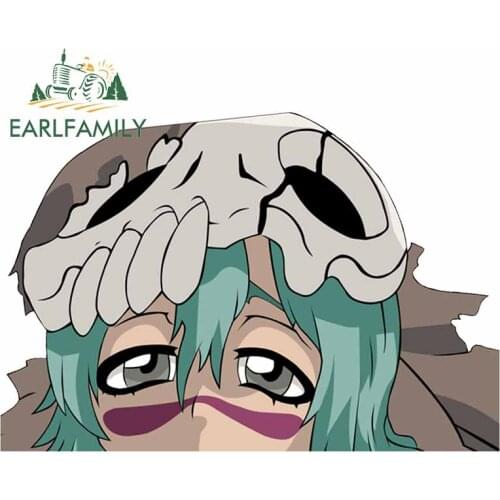 EARLFAMILY 13cm x 9cm For Bleach Peeking Creative Car Sticker Interesting Decal Waterproof Car Accessories 3D For JDM SUV RV