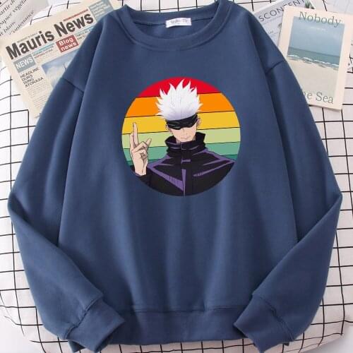 Jujutsu Kaisen Anime Hoodie Male Casual Harajuku Tracksuit For Men Harajuku Sweatshirt Oversize Fleece Warm Autumn Clothing