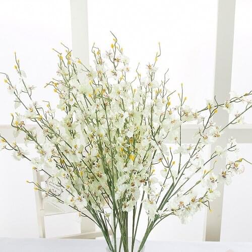100cm Long Artificial Butterfly Orchild Flower Bouquet Home Garden Bedroom Living Room Decor Fake Flowers flores artificiales