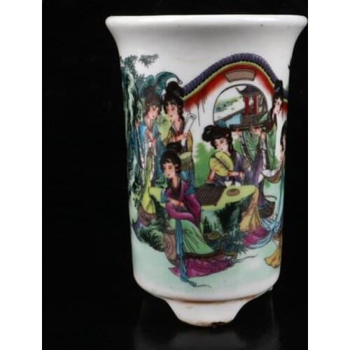 China Colored glaze ceramic flower pot crafts statue