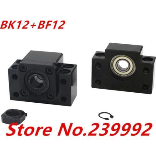 BK12 BF12 Ballscrew End Support 1pc BK12 + 1pc BF12 1605 1604 ballscrew End Supports CNC Parts for SFU1605 SFU1604