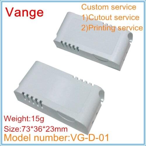 10pcs/lot electrical outlet project box 73*36*23mm IP54 fireproof PC plastic housing enclosure for LED driver project