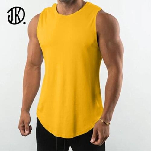 Muscle Fitness Men Vest Fitness Bodybuilding Tank Tops Gym T Shirt Plus Size Sleeveless Tees Male O-neck Run T-shirts Wholesale