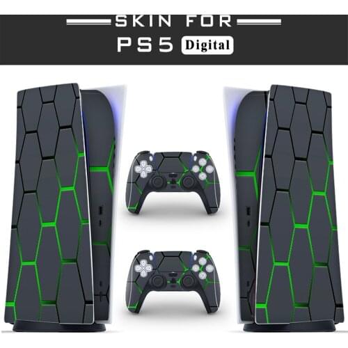 Cube PS5 Digital Edition Skin Sticker for Playstation 5 Console & 2 Controllers Decal Vinyl Protective Skins Style 2