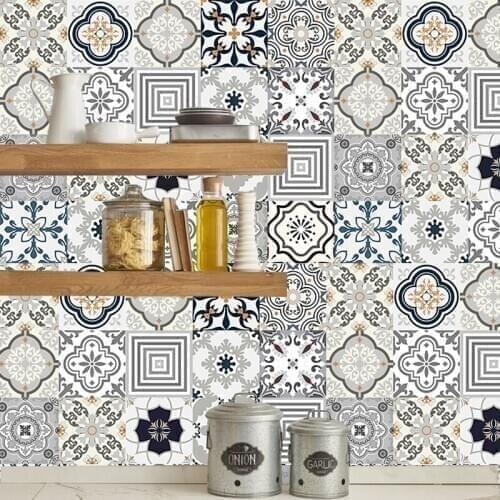 Wall stickers bathroom tile PVC Oil-proof Waterproof for Home Living Room Bedroom Kitchen Bathroom vinyl tile