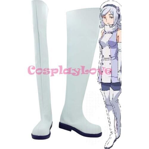 Gundam Build Fighters Aila Jyrkiainen White Cosplay Shoes Boots Hand Made Custom-made For Halloween Christmas CosplayLove