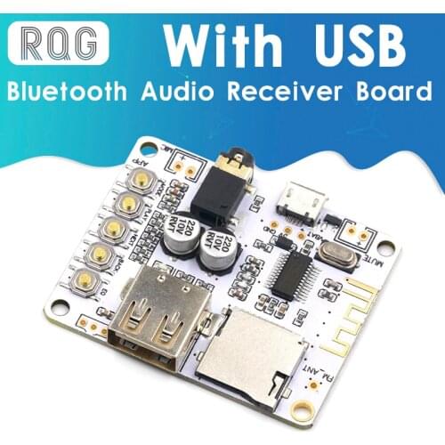 Bluetooth Audio Receiver board with USB TF card Slot decoding playback preamp output A7-004 5V 2.1 Wireless Stereo Music Module