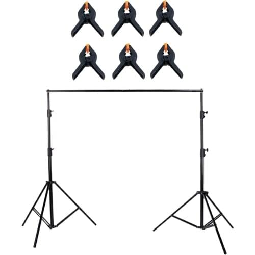 10ft Adjustable Background Support Stand Photo Backdrop Kit Photography with Clamps
