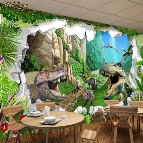 Beibehang Custom photo wallpaper large mural wall stickers ancient dinosaur era 3D stereo TV sofa restaurant background wall