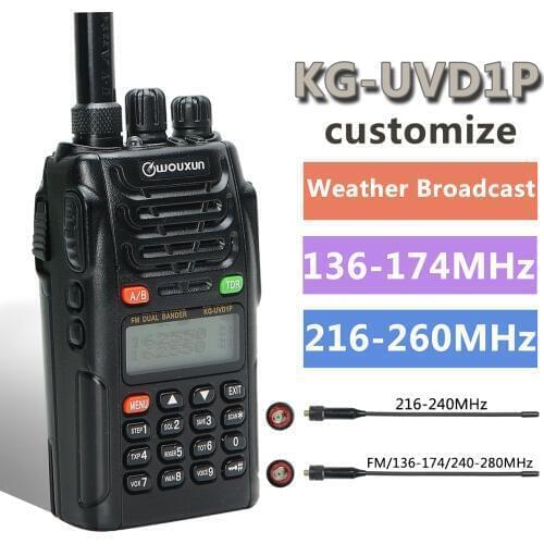 Upgrade Wouxun KG-UVD1P Weather Broadcast 136-174/216-260MHz Dual Band Amateur Ham Transceiver Handheld Radio Walkie Talkie