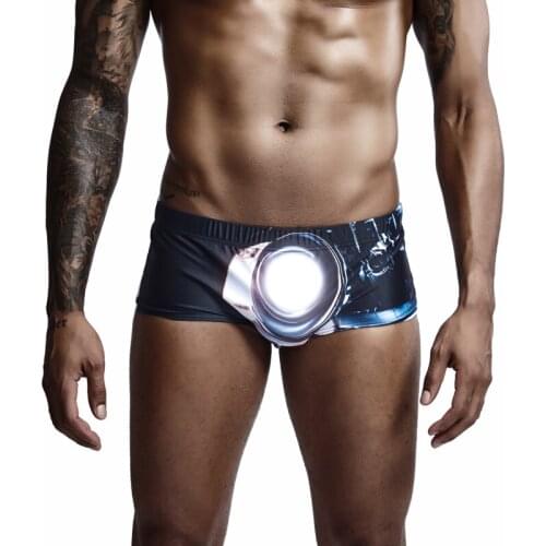 SD31 Summer new sexy print swimwear sunga hot beach shorts man swimsuits pool swim briefs board surfing swim trunk shorts