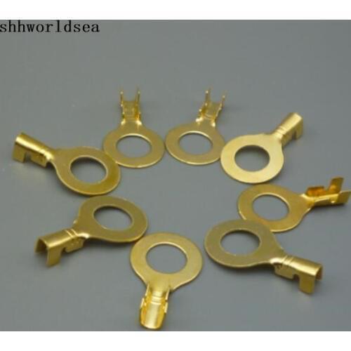 Shhworldsea 100PCS 8mm ternimal Crimp Terminal Spade Connector round shape