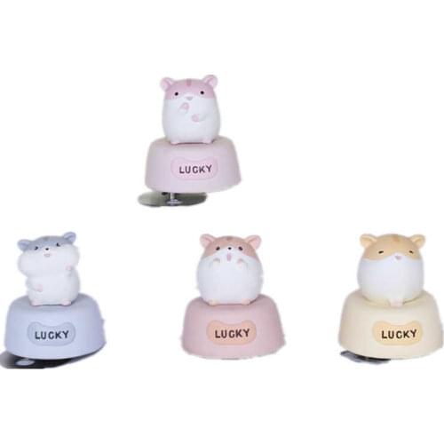 Lovely Cartoon Hamster Leather Hourglass Home Decor Accessories Decor Creative Mouse Calendar Desk Ornaments Student Gifts LA822