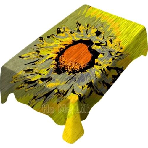 Sunflower Art Design Tablecloth Dining Decoration
