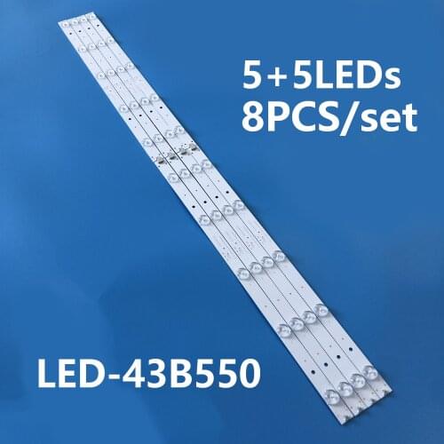 LED Backlight Lamp strip 8leds For LED-43B550 LED43U60 303AK430031/2 AHKK43D10R-ZC14F-03