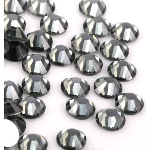 Swarovsky SS3-34 Mix Rhinestones Nail Stones Glass 3D Nail Art Decorations Flat Crystal Gray Rhinestones for Nails Accessoires
