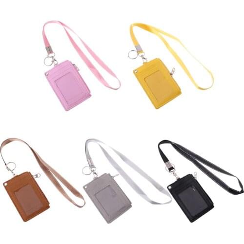 Business Credit Card ID Badge Coin Purse Holder Neck Strap Lanyard Keychain