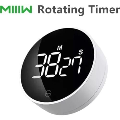 Xiaomi Miiiw Rotating Timer Brightness Adjustable Magnetic LED Digital Display Portable Simple Kitchen Cooking Alarm Clock