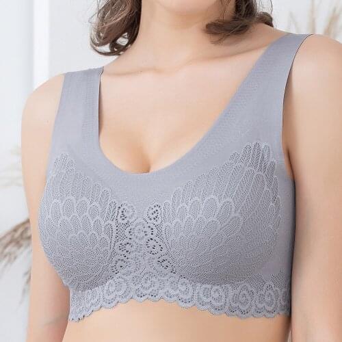 Richkeda Store New 2021 Latex Seamless Bra Women Push Up Sexy Bra Underwear Cooling Gathers Female Intimate Without Underwire