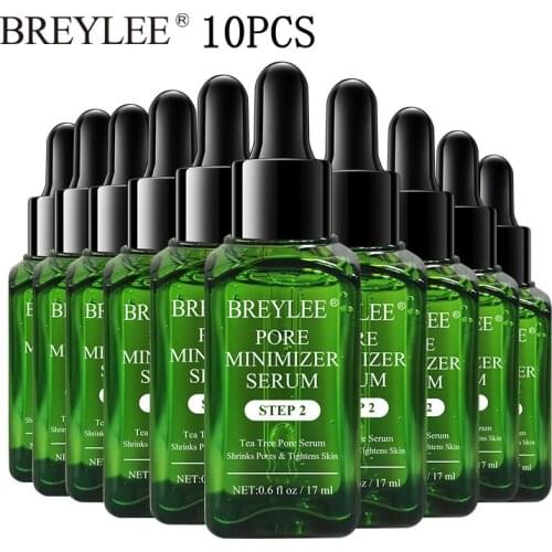 BREYLEE 10PCS Pore Refining Serum Shrink Pores Tightens Skin Care Essence Moisturizing Whitening Anti-aging Oil Control Essence