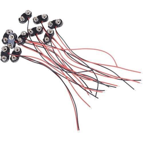 10 X I Type 9V 9 Volt Battery Clip Connectors Buckle Cable