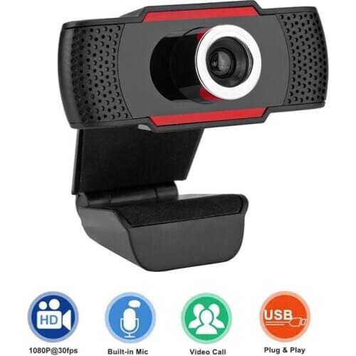 1080P 720p HD Webcam Video Recording Web Camera with Microphone for PC laptop desktop support liveVideo Calling Conference Work