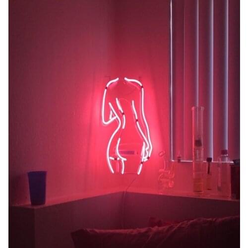 14“ Butt Back Pole Girl Live Nudes Acrylic Custom Neon Light Lamp Sign Beer Bar Handmade Home Wall Room Windows Tube Artwork A