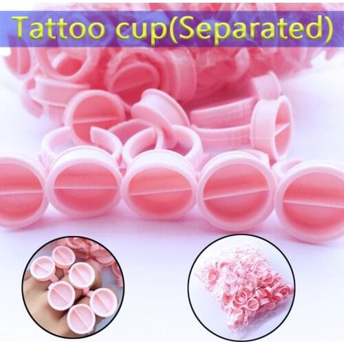 200Pcs S/M/L Disposable Microblading Tattoo Ink Cups Eyelashes Extension Silicone Holder Plastic Pigment Container Accessories