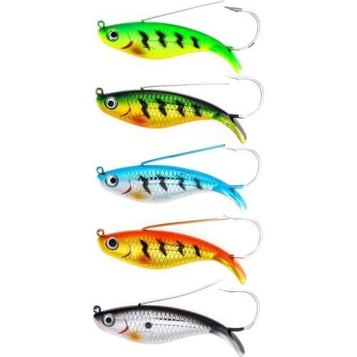 5pcs 85mm 21.2g Anti Grass Lead Fishing Wobblers Artificial Hard Bait Crabkbait Single Hooks Fish Bass Pike Carp Fishing Lure