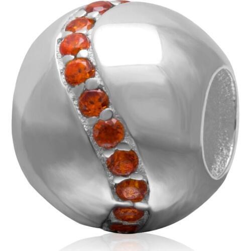 5 Colors CZ Zircon Micro Pave Round Authentic 925 Sterling Silver European Charm Beads Fit European Bracelet Necklace SZPB252