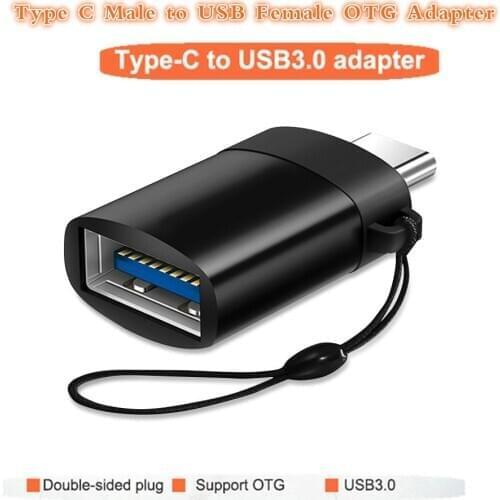 OTG Adapter Male Type-C to USB 3.0 Usb C Converter Type C Cable Adapter Tape C OTG for U Disk Mouse Keyboard Movie File Transfer
