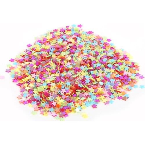 20g 3mm Color Mixing Nonporous Pentagram Double-Sided Color Sequins For DIY Handmade Jewelry Scrapbook Making