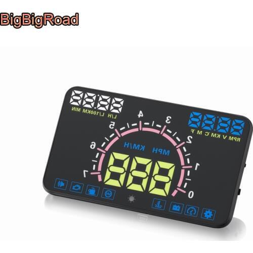 BigBigRoad For Mercedes Benz C CLC E SLS Class W203 W204 W205 C207 A200 C117 Car HUD Head Up Display Windscreen Projector OBD2