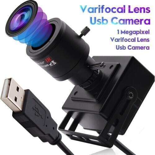 CCTV 2.8-12mm Varifocal Lens 1.0megapixel 1280x720 CCTV OV9712 Super Mini HD Industrial Camera USB for Windows Linux