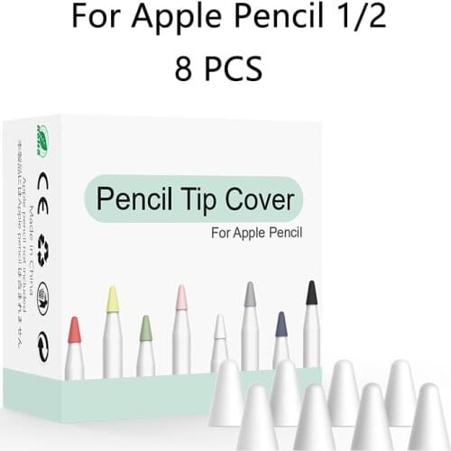 8 Packs Touchscreen Pen Nib Case For Apple Pencil 2nd Generation Silicone Pencil Tip Cover For Pencil 1St Pen Cap Protector