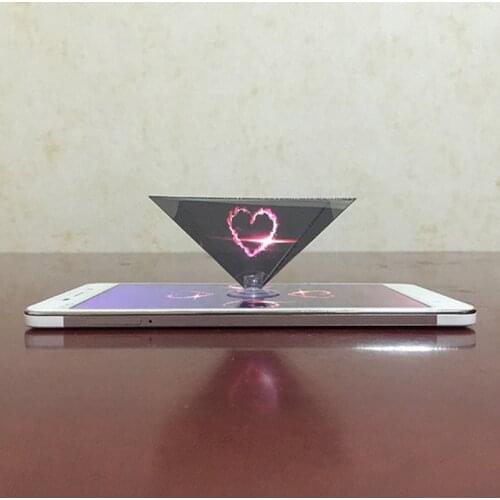 3D Hologram Piramide Display Projector Video Stand Universal Mini Duurzaam Draagbare Projectoren Show Case Store School Supplies