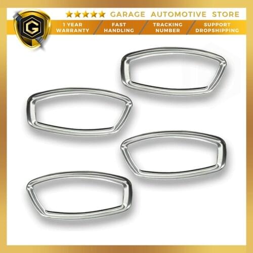 For Renault Fluence Chrome Interior Door Handle Frame 4 Piece 2010 and Above