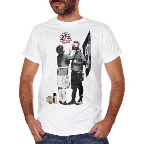 T-Shirt Banksy Mamma Anarchico Kiss Artist Street Art Stencil Bristol Brand Men Fashion Summer Listing Fashion Make T Shirt