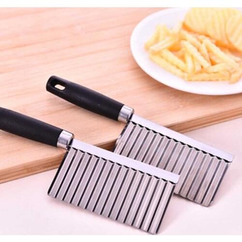 Hot Stainless Steel Potato French Fry Cutter Kitchen tool Wave Knife Fruits Vegetable Slicer Potato Spiral Cutter Chopper