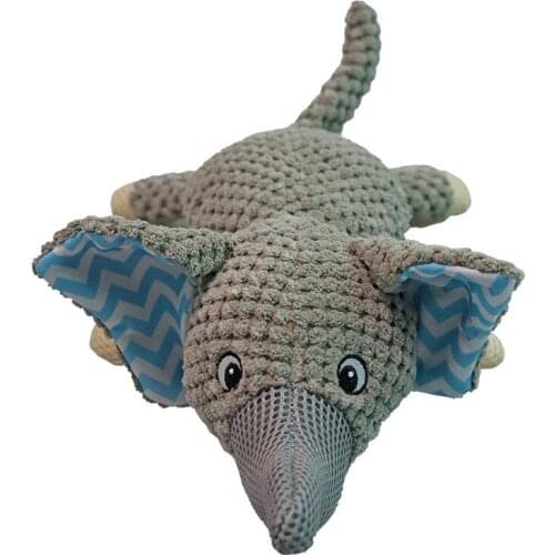 Dog Toy Dinosaur Rhino Elephant Big Goose Plush Super Bite Resistant Big Dog Golden Retriever Puppies Teddy Molar Pet Vocal Toy