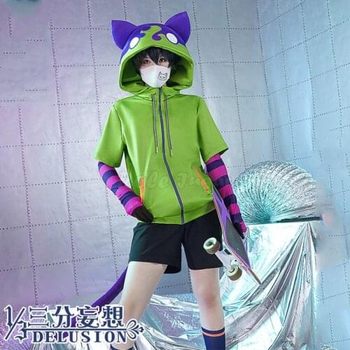Anime SK8 the Infinity Miya Chinen Cosplay Costume Zipper Hoodie Jacket SK 8 Suits Unisex Tops Coat Shorts Tail Socks C103M111